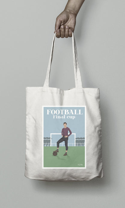 Tote bag or vintage football bag "The English Game"