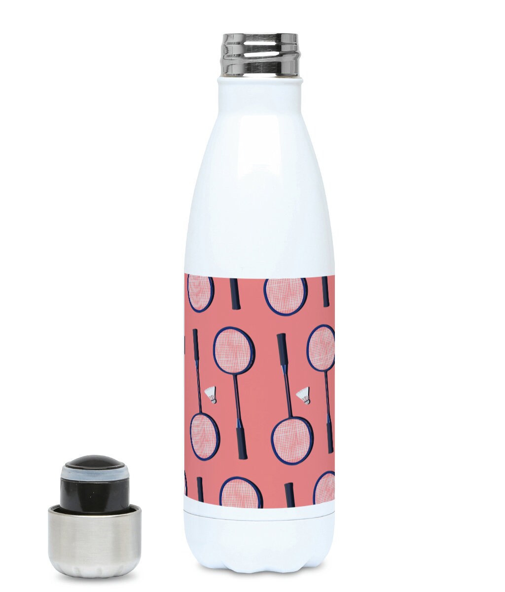 “The badminton racket” insulated bottle - Customizable