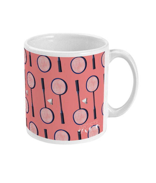 Cup or mug "The badminton racket" - Customizable