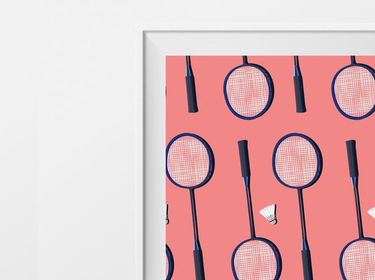 Affiche 'La raquette de badminton'