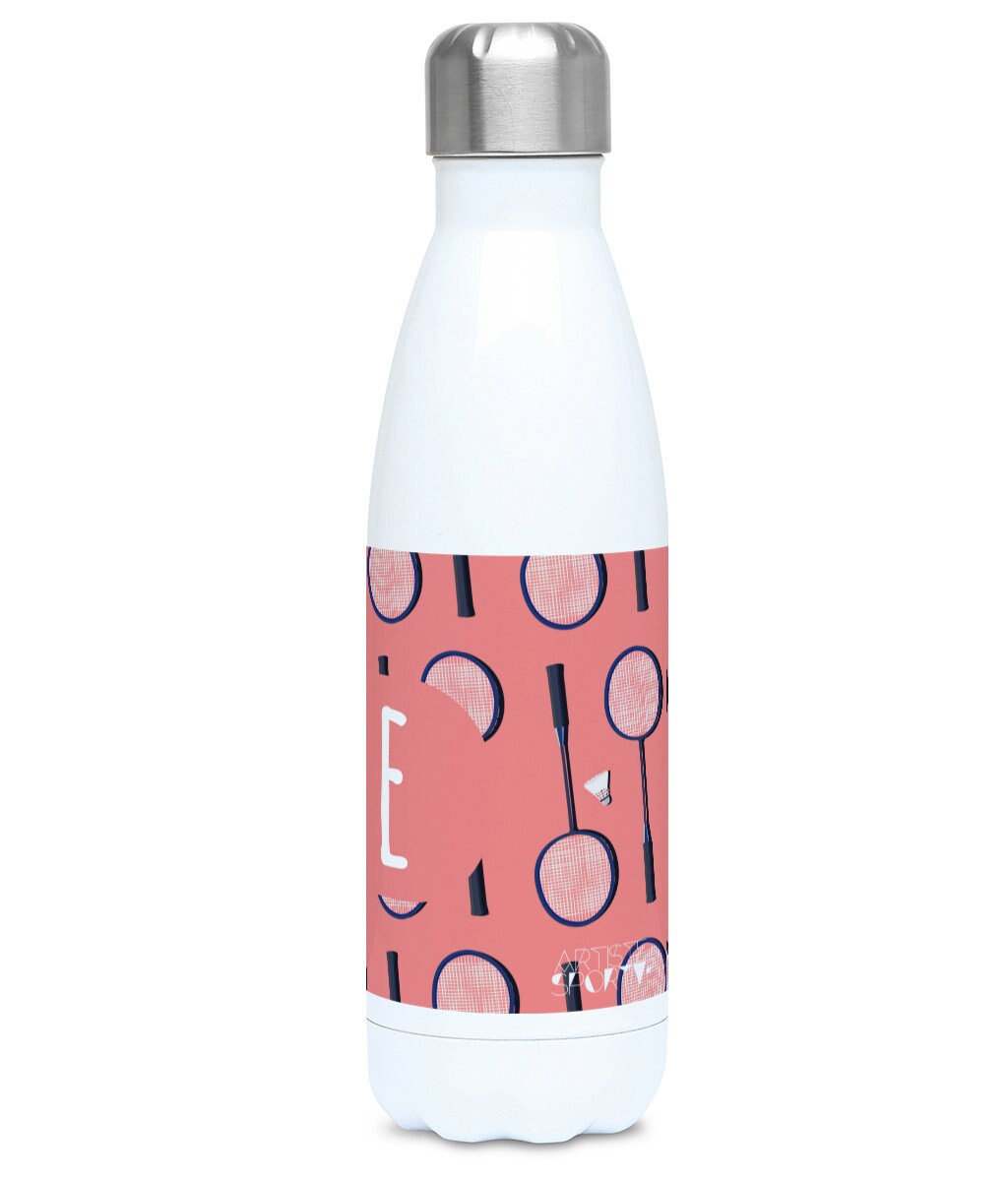 “The badminton racket” insulated bottle - Customizable