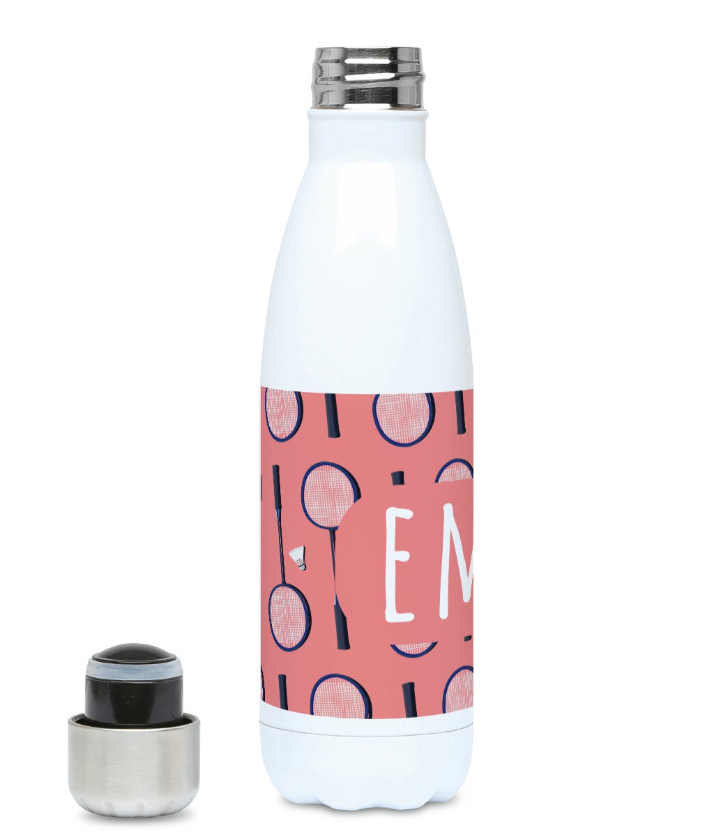 “The badminton racket” insulated bottle - Customizable