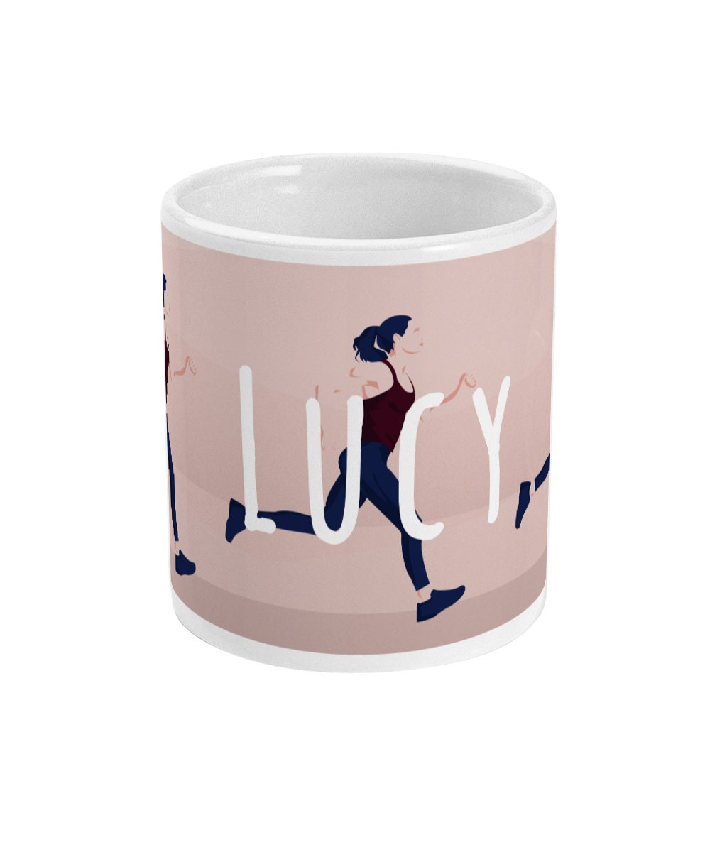 Tasse ou mug de course "Une femme qui court" - Personnalisable