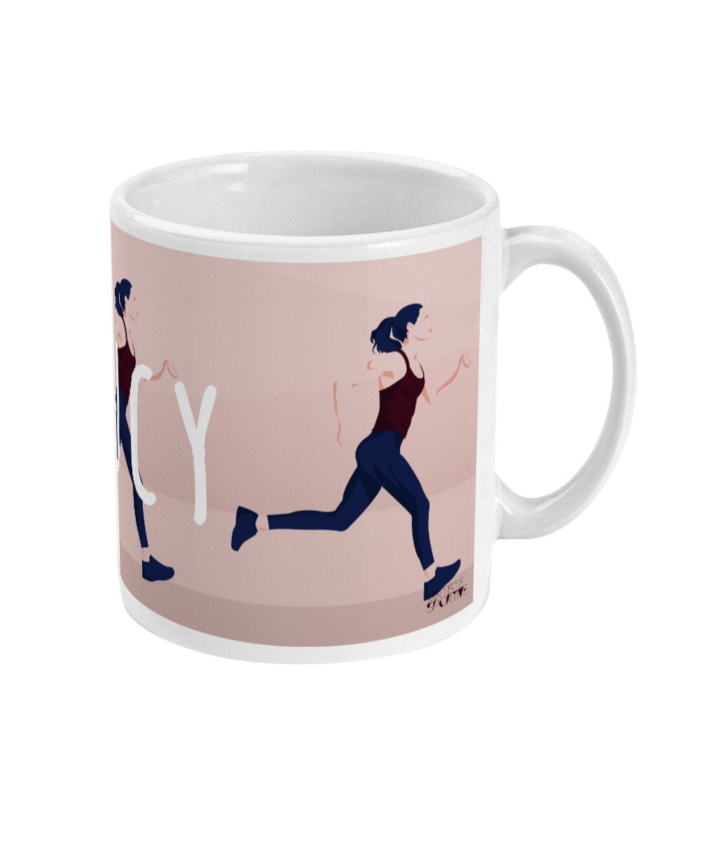 Tasse ou mug de course "Une femme qui court" - Personnalisable