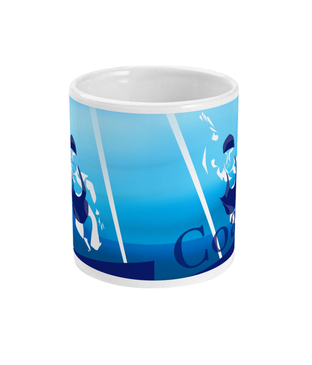 Tasse ou mug de natation "La femme qui nage" - Personnalisable