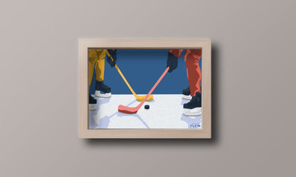 “Hockey it slides” poster