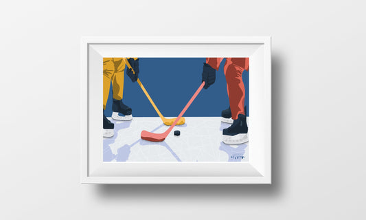 „Hockey it slides“-Plakat