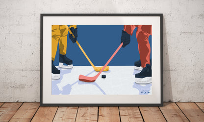 “Hockey it slides” poster