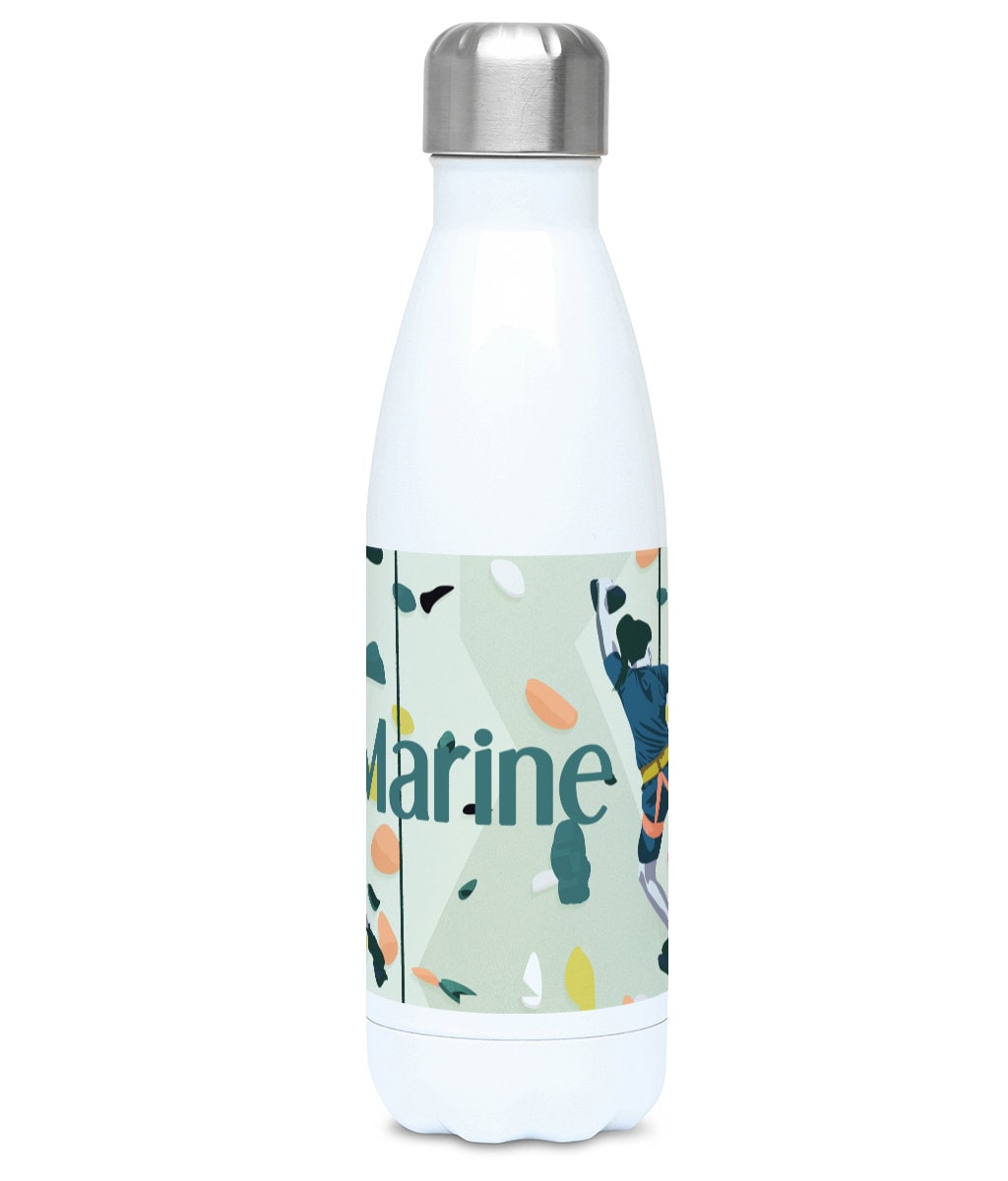 Climbing insulated bottle "The woman who climbed" - Customizable