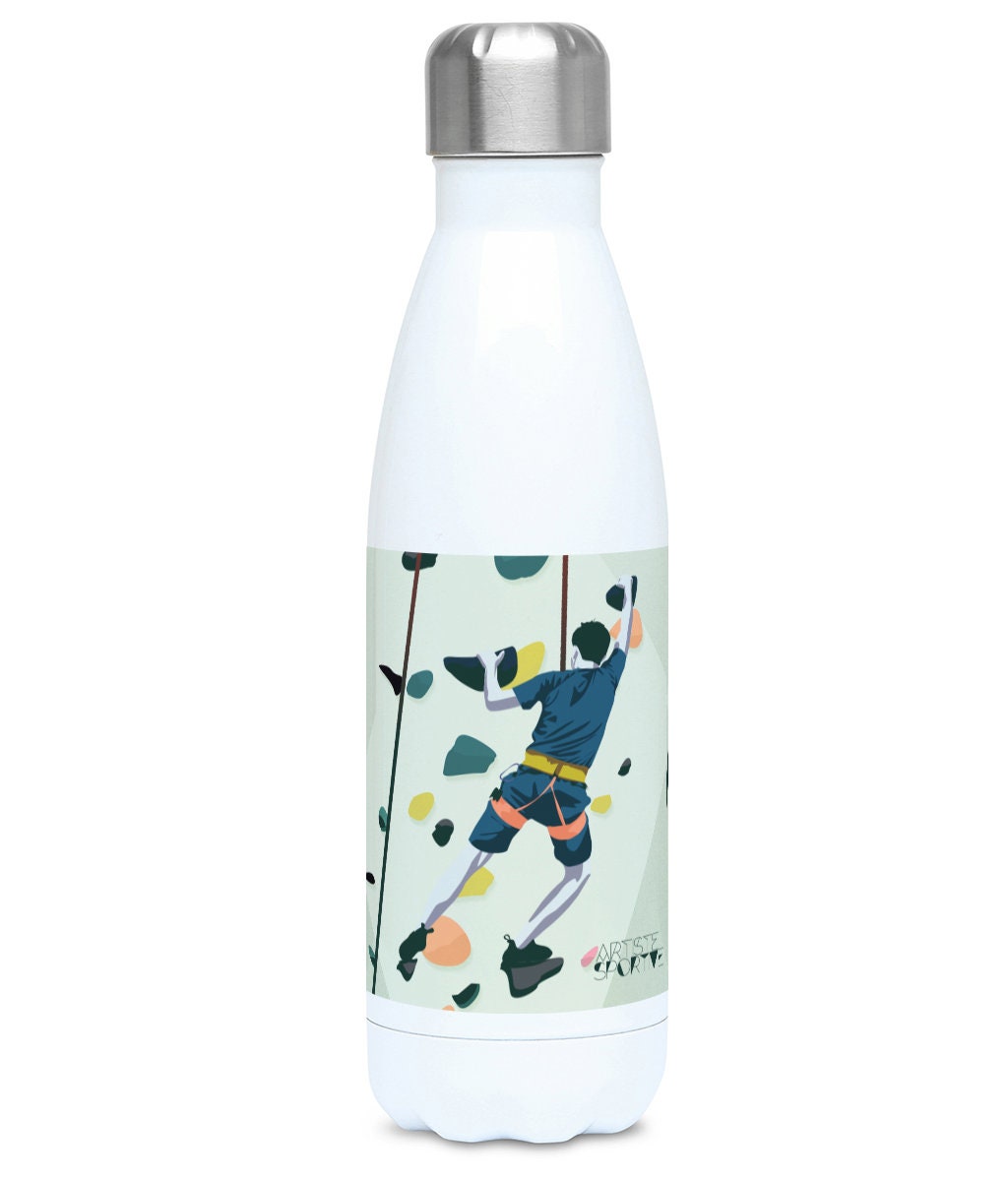 Climbing insulated bottle "The man who climbed" - Customizable