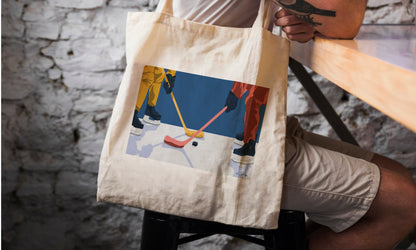 Tote bag ou sac "Hockey ça glisse"