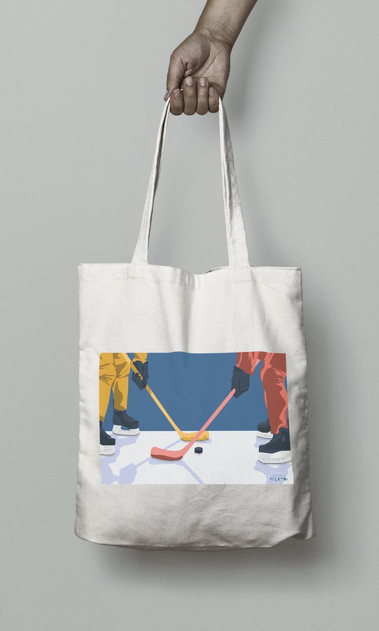 Tote bag ou sac "Hockey ça glisse"