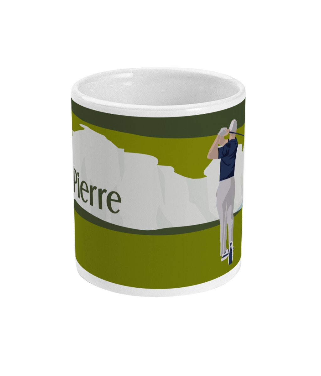 Tasse "Golf au Seven Sisters" - Personnalisable  | Tasse golf | Artiste Sportive