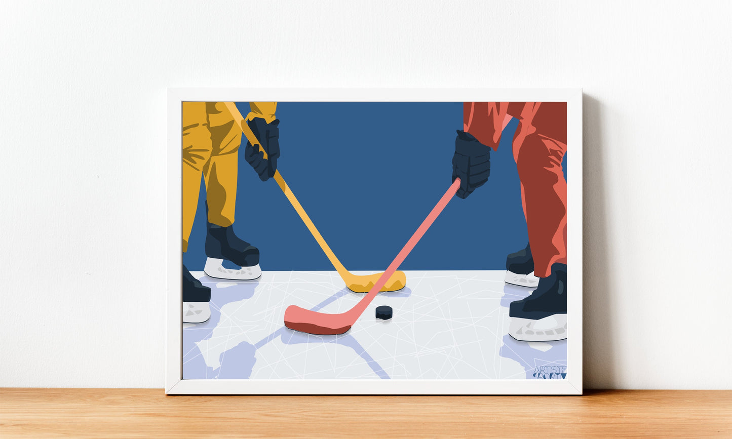 „Hockey it slides“-Plakat