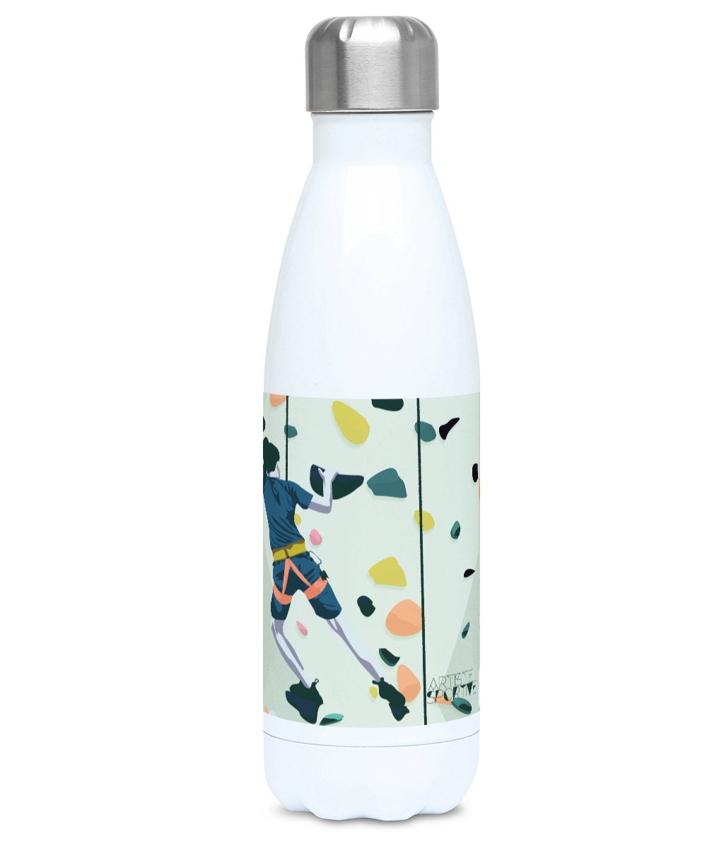 Climbing insulated bottle "The woman who climbed" - Customizable