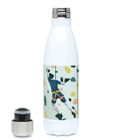 Climbing insulated bottle "The woman who climbed" - Customizable