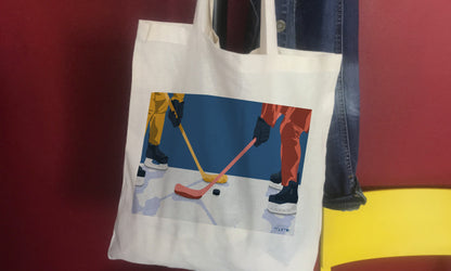 Tote bag ou sac "Hockey ça glisse"