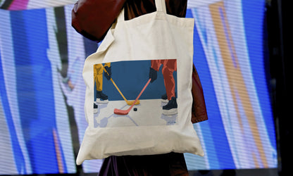 Tote bag ou sac "Hockey ça glisse"