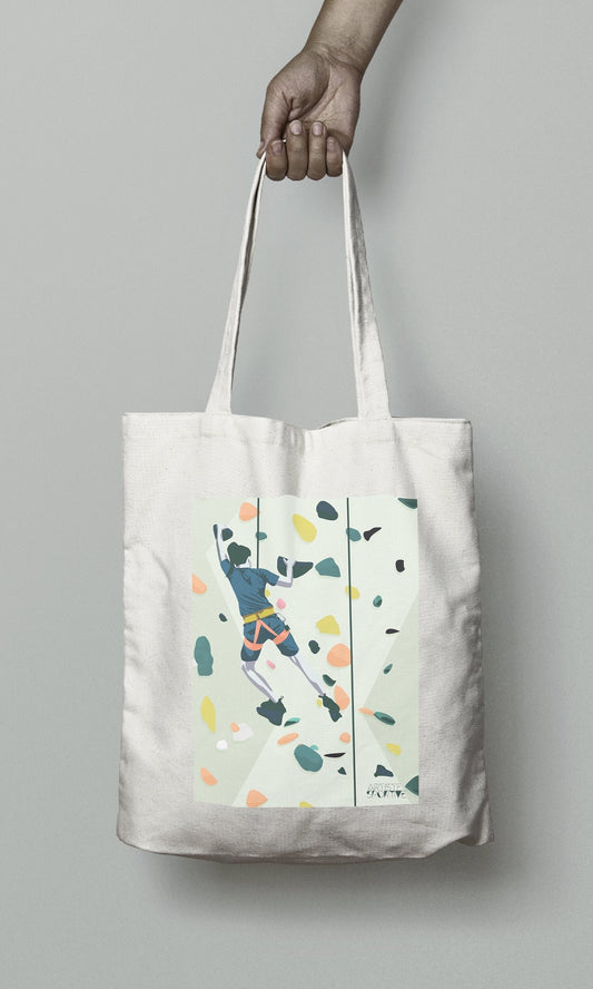 Tote bag or climbing bag "The woman who climbed"