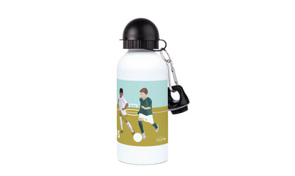 Aluminum football bottle "The two footballers" - customizable