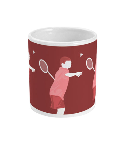 Tasse oder Becher „Junge Badmintonspieler“ – personalisierbar