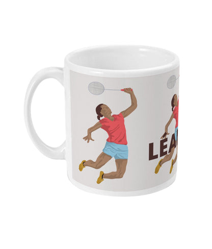 Tasse ou mug "Joueuse de badminton" - personnalisable