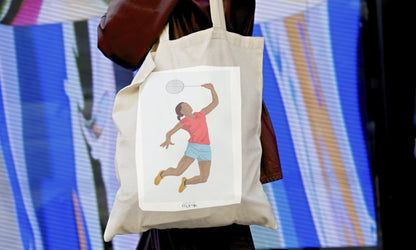 Tote bag ou sac "Joueuse de badminton"