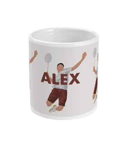 Tasse oder Becher „Badmintonspieler“ – personalisierbar