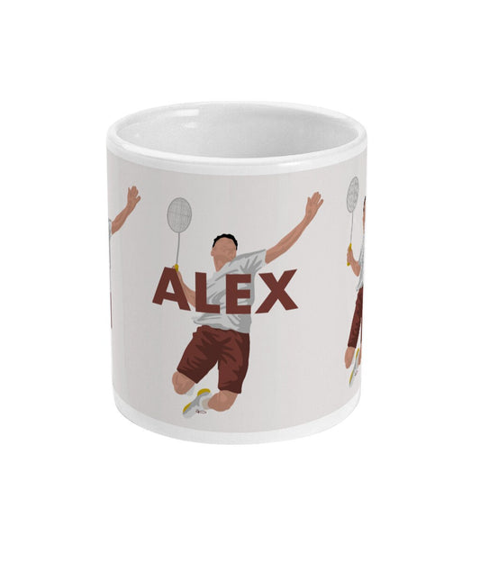 Cup or mug "Badminton player" - customizable