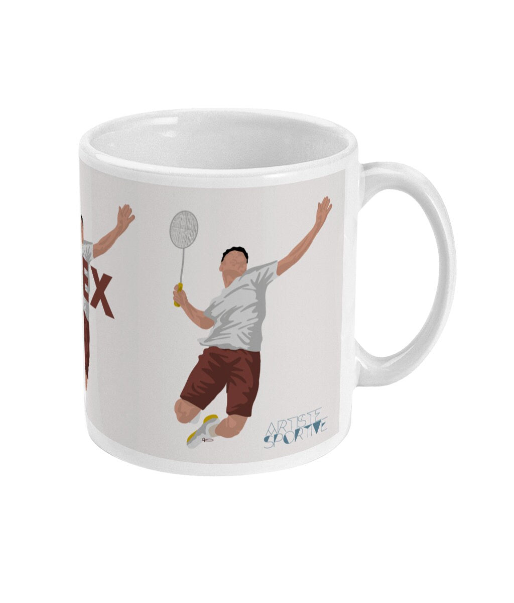 Tasse oder Becher „Badmintonspieler“ – personalisierbar