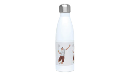 Gourde isotherme "Joueur de badminton" - personnalisable