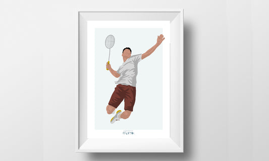 Poster „Badmintonspieler“