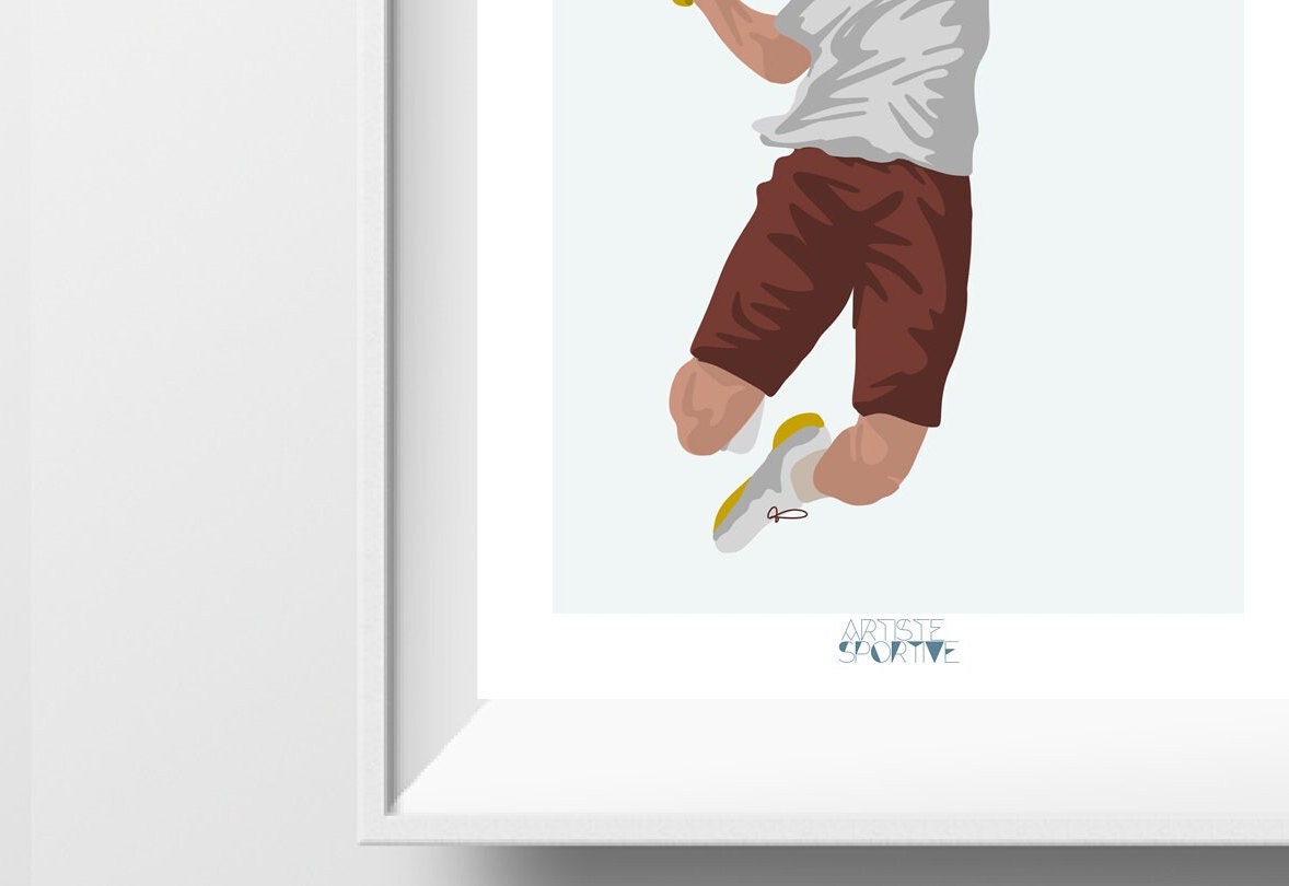 Affiche "Joueur de badminton"