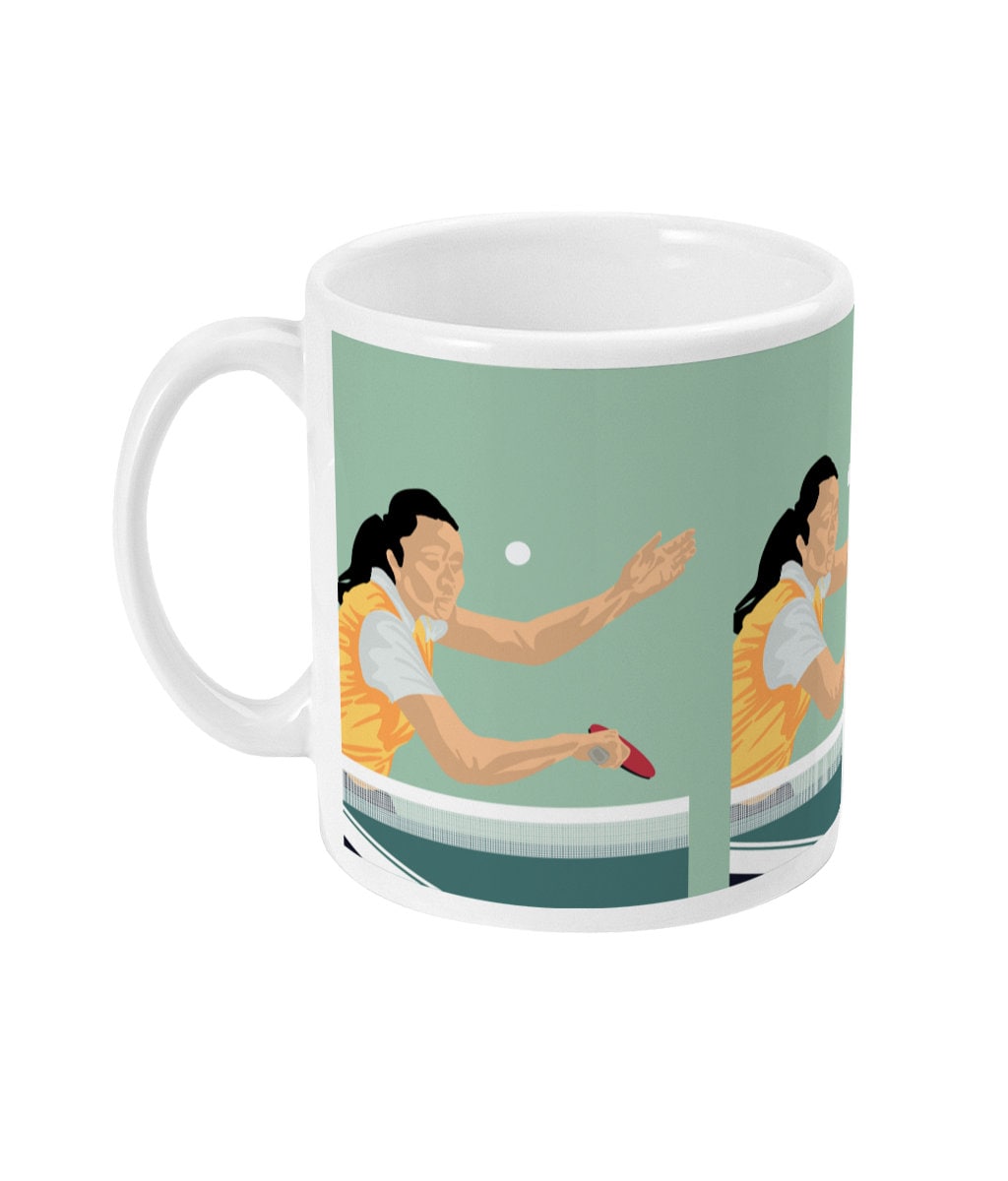 Ping-Pong-Tasse oder Tasse „Der Tischtennisspieler“ – personalisierbar