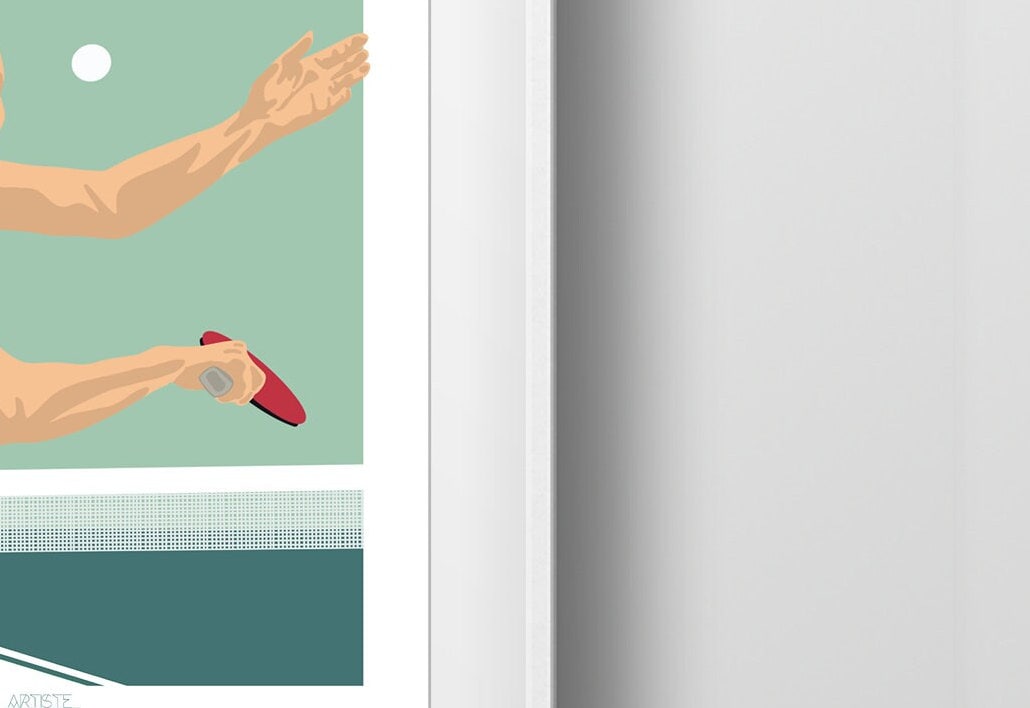 Ping Pong poster "The table tennis player" - customizable