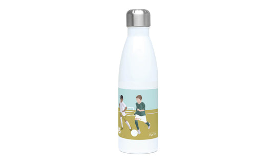 Football insulated bottle "The two footballers" - customizable