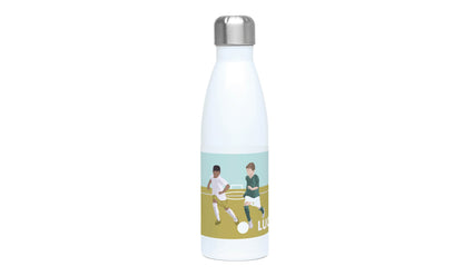 Football insulated bottle "The two footballers" - customizable