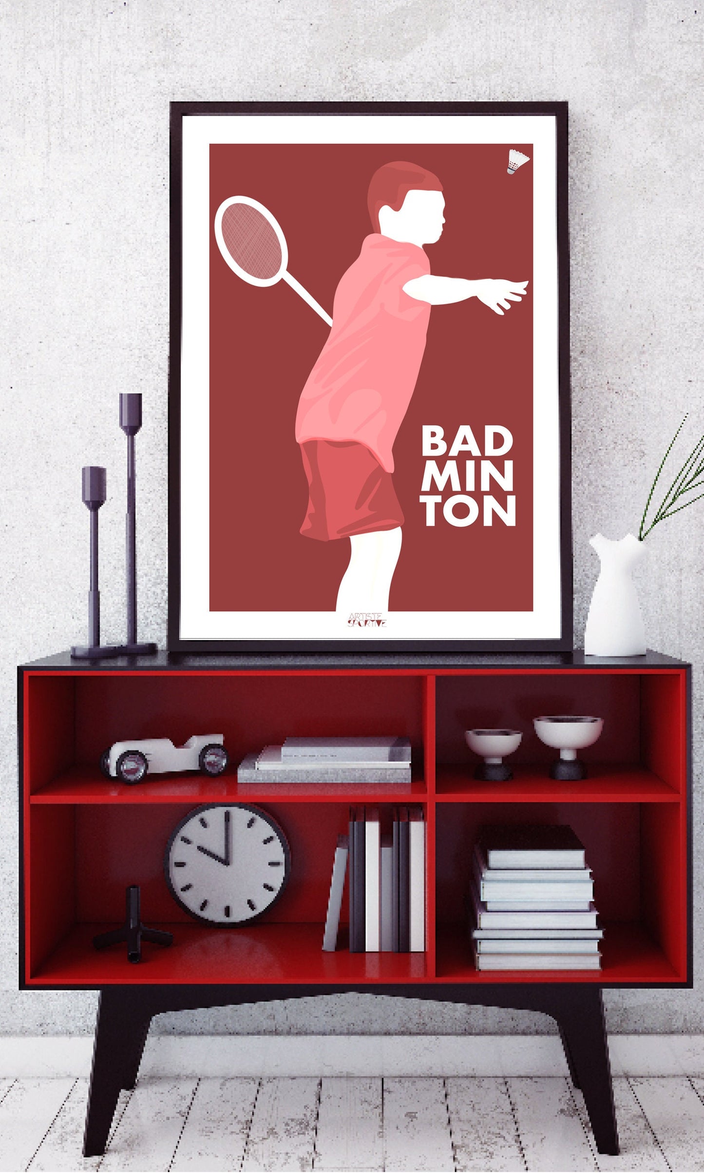 Poster „Junge Badmintonspieler“