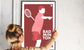 Affiche "Joueur garçon de badminton"