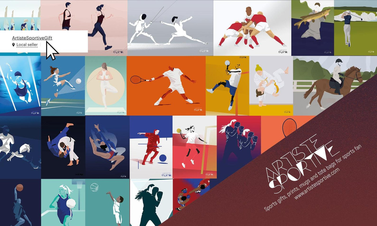 Poster „Badmintonspieler“