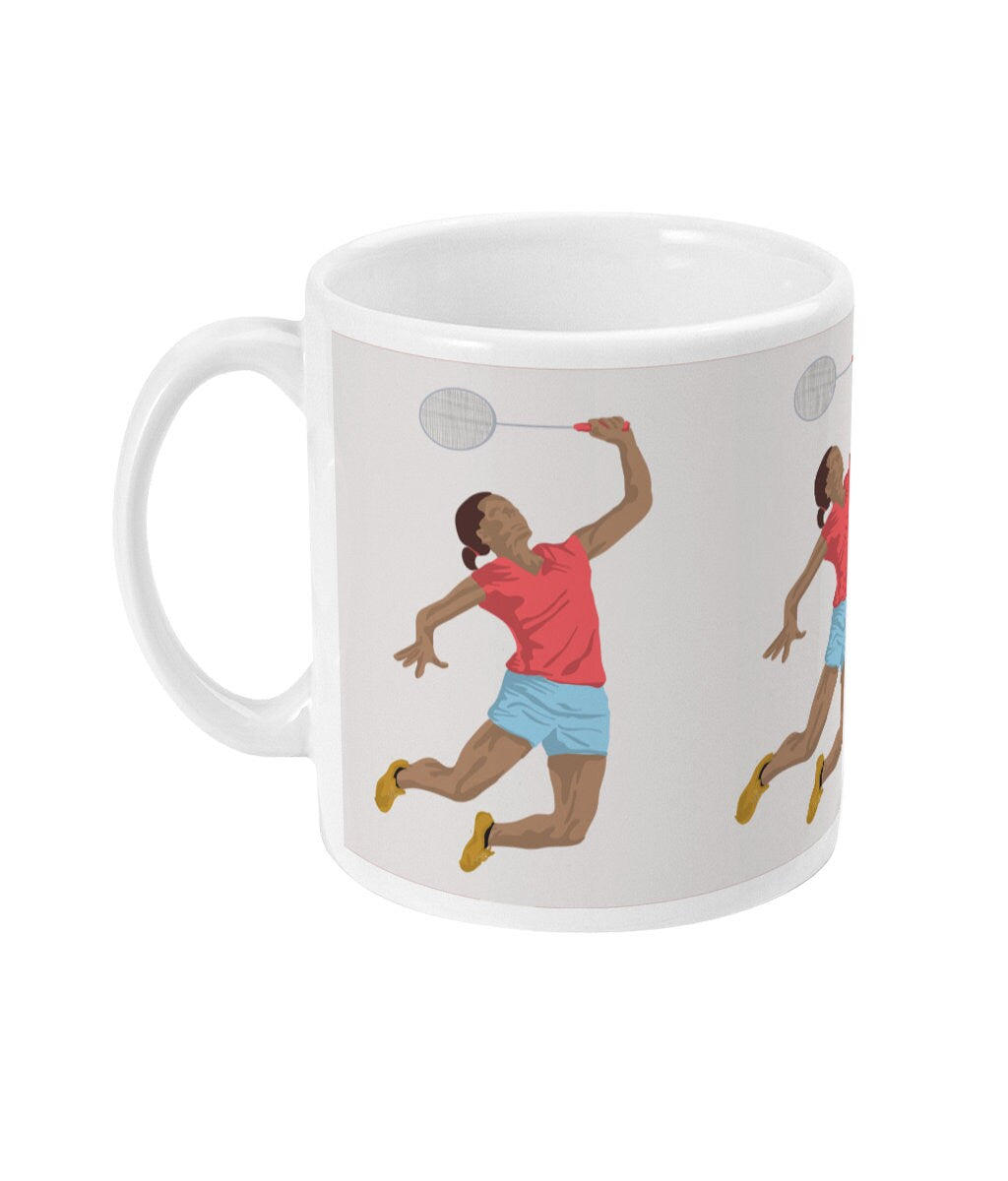 Tasse oder Becher „Badmintonspieler“ – personalisierbar