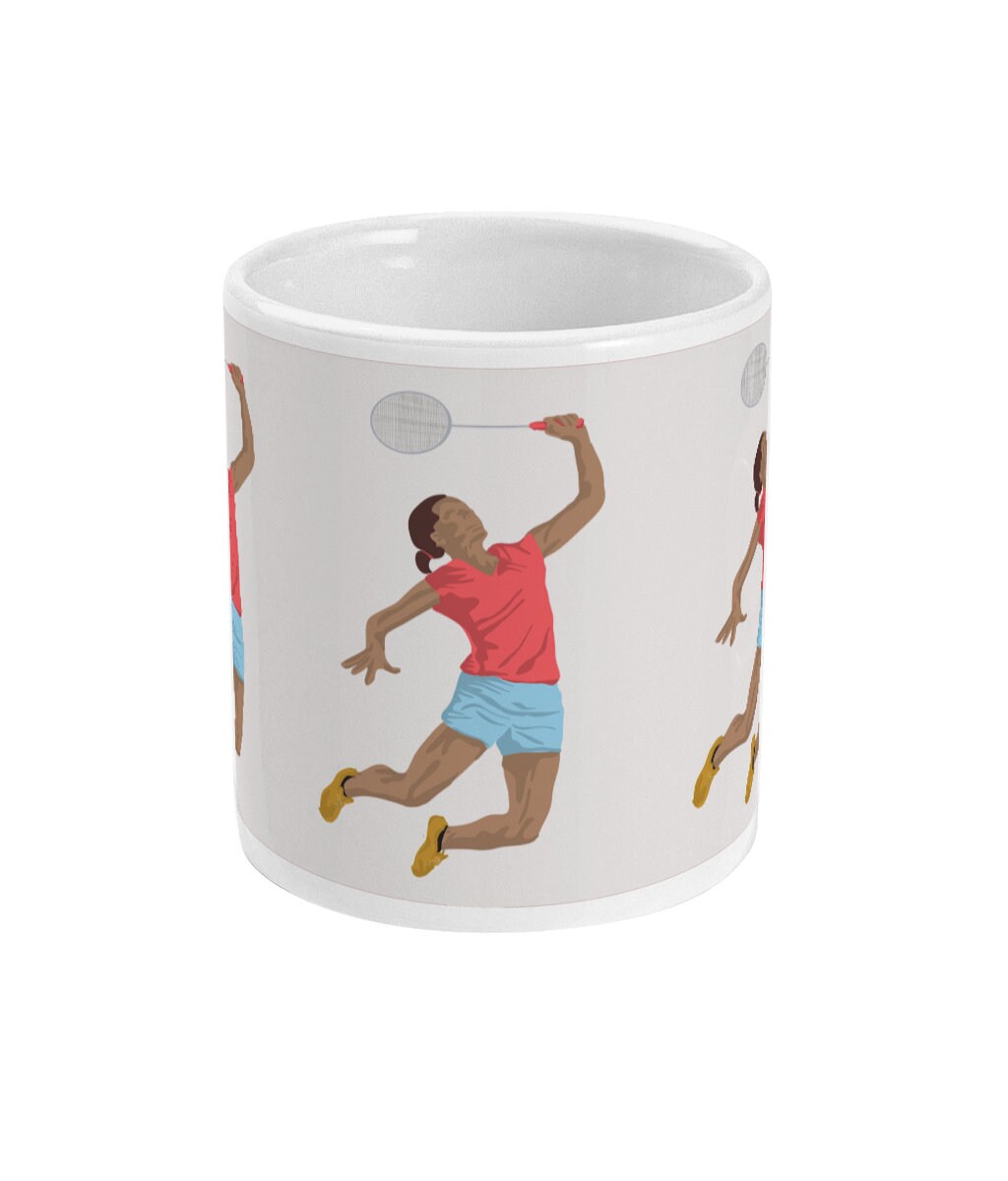 Tasse oder Becher „Badmintonspieler“ – personalisierbar