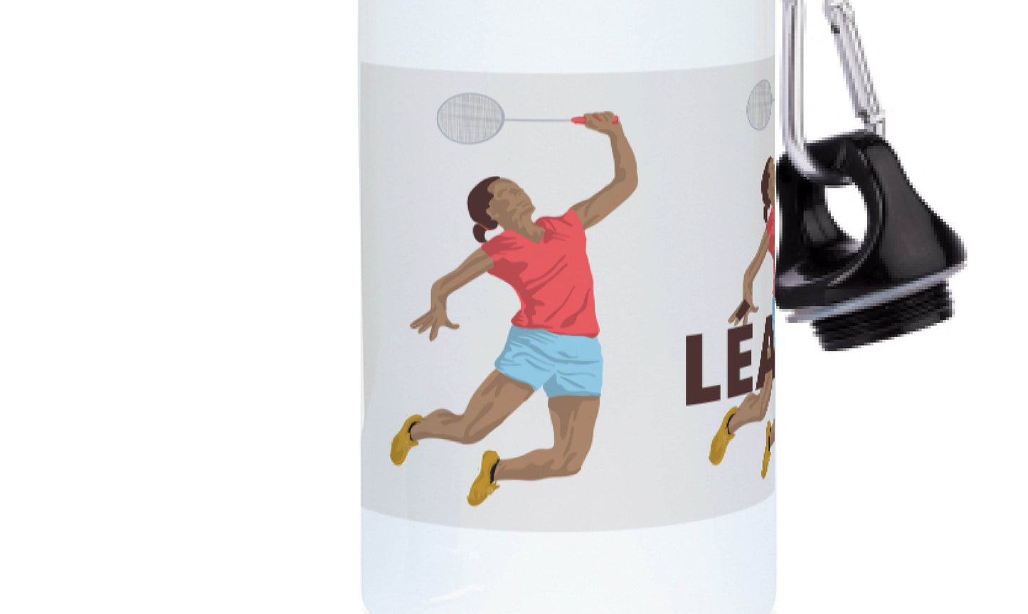 Aluminum bottle "Badminton player" - customizable