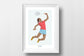 Affiche "Joueuse de badminton" - personnalisable