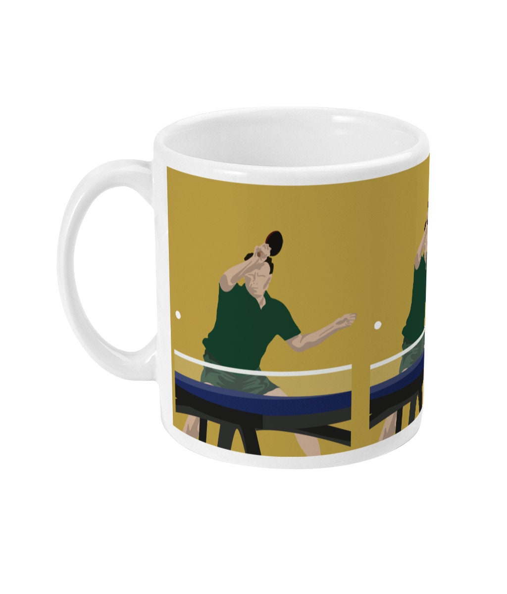 Ping Pong cup or mug "The table tennis player"