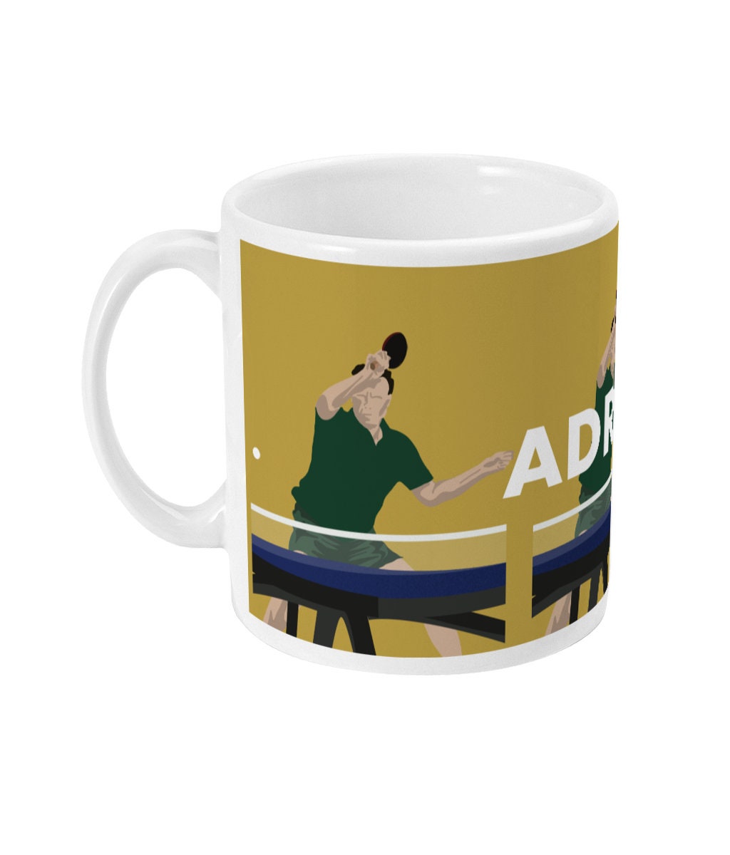 Ping Pong cup or mug "The table tennis player"