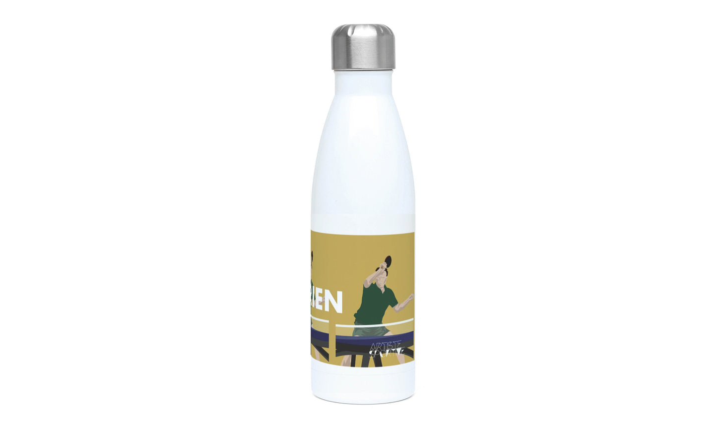 Ping Pong insulated bottle "The table tennis player" - customizable
