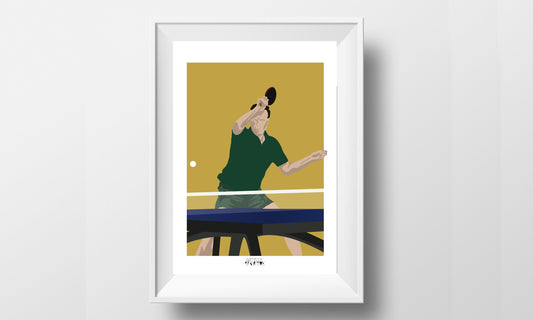 Affiche Ping Pong "Le pongiste de tennis de table"