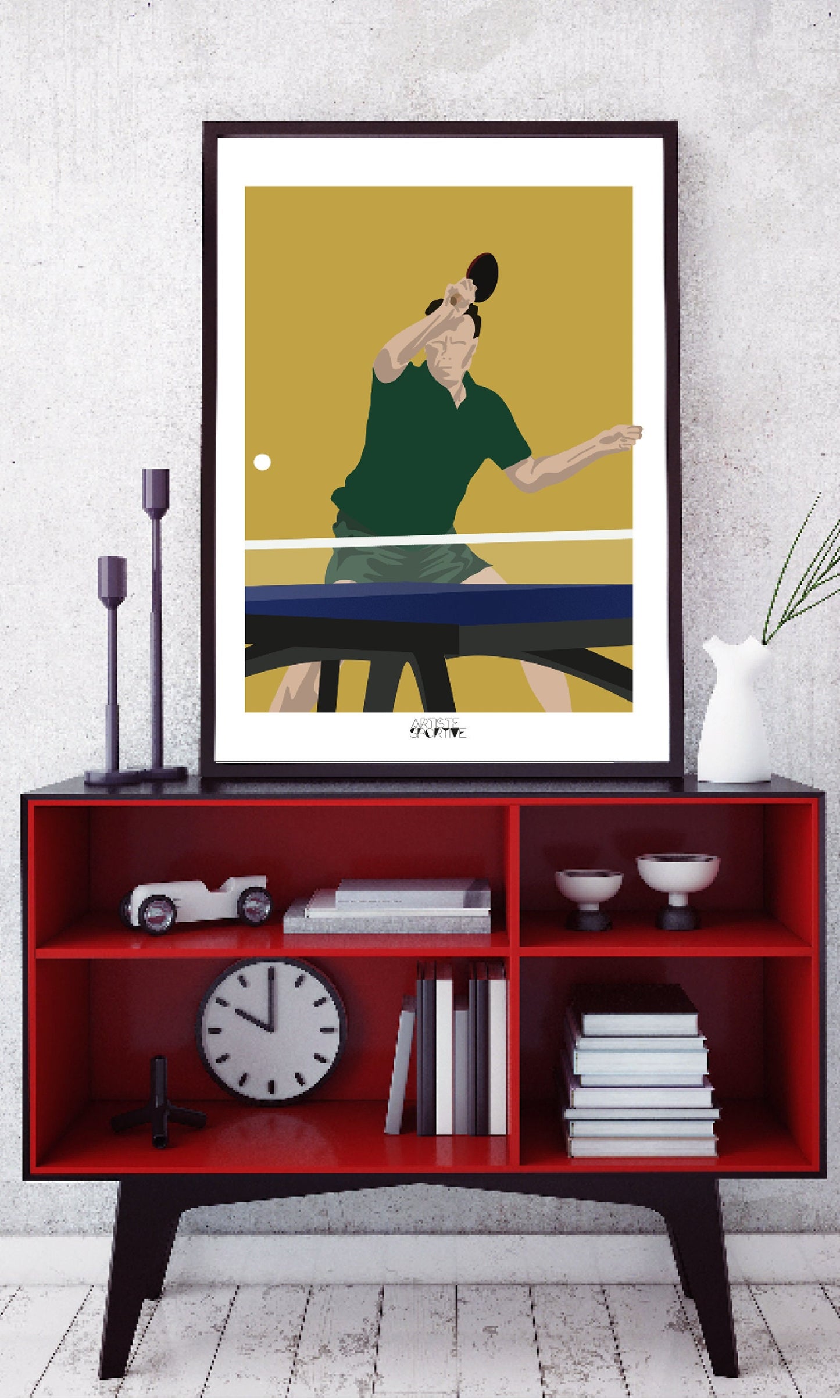 Ping-Pong-Poster „Der Tischtennisspieler“