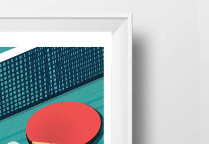 Ping Pong poster "The table tennis racket"